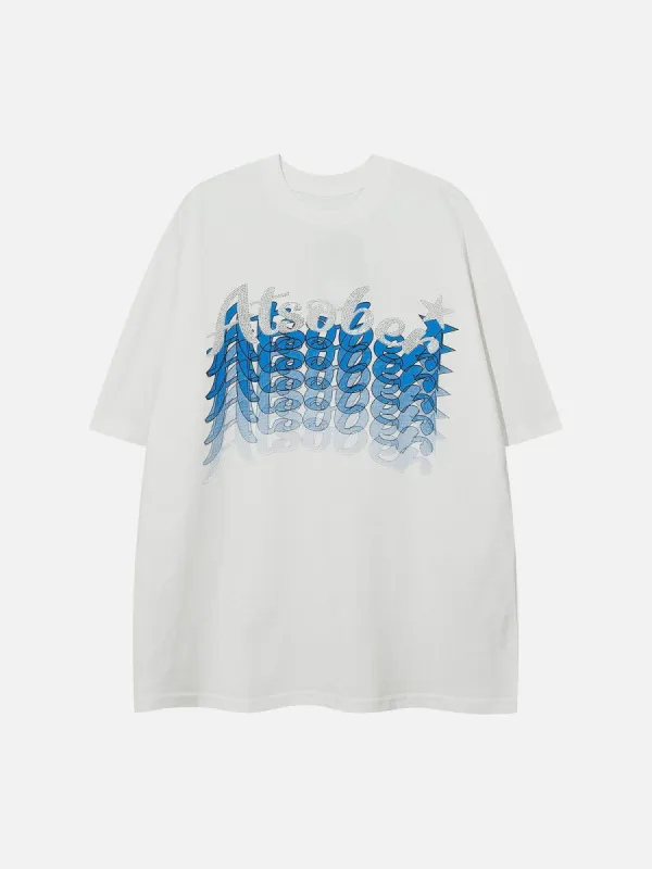 Aelfric Eden Star Letter Overlay Print Tee sold by Aelfric Eden