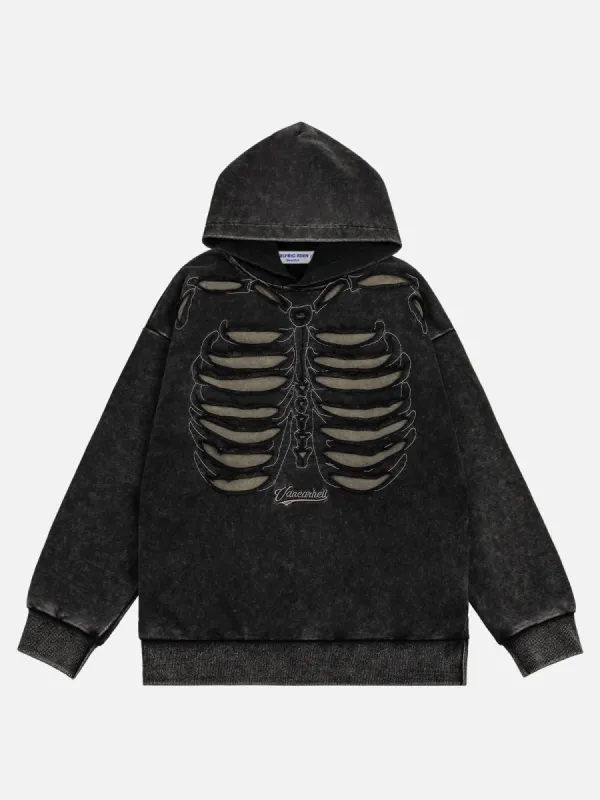 Aelfric Eden Distressed Skeleton Elements Hoodie sold by Aelfric Eden