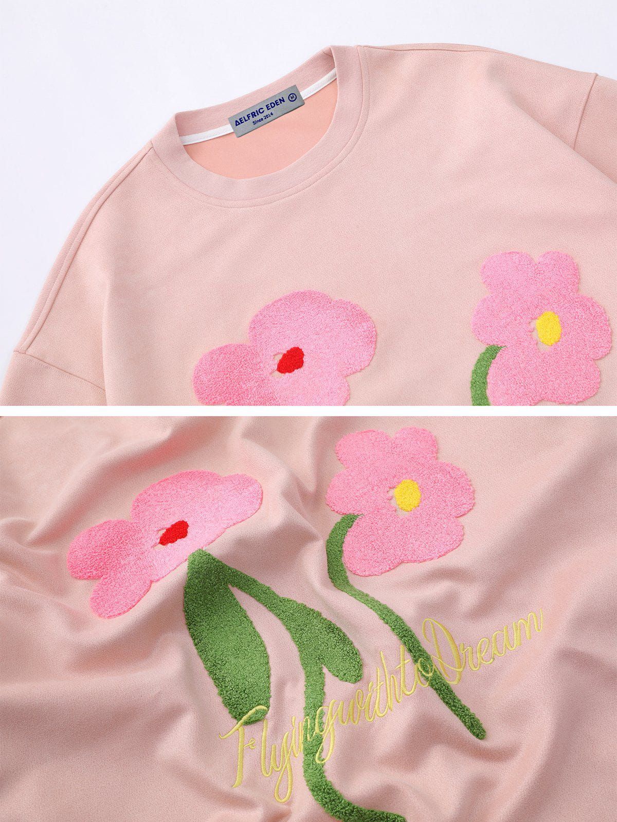 Aelfric Eden Flocking Flower Suede Tee sold by Aelfric Eden product image thumbnail 5