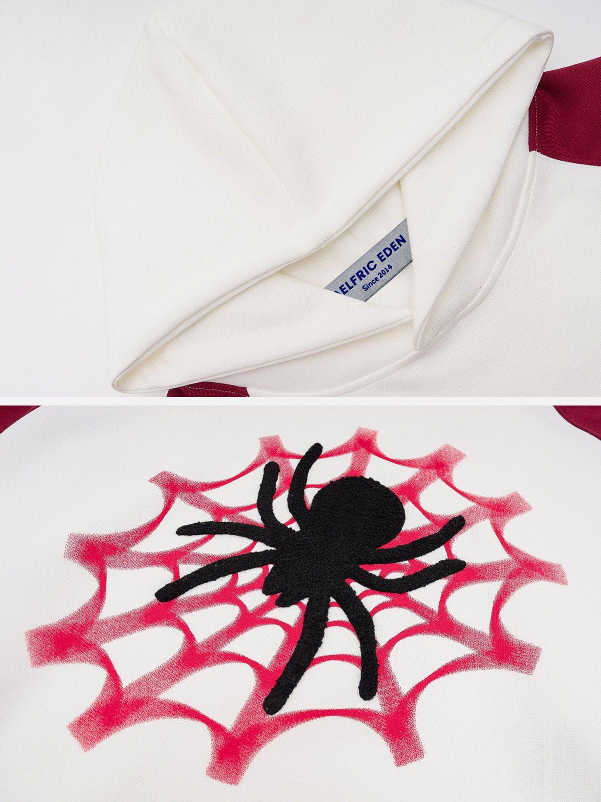 Aelfric Eden Patchwork Spider Print Hoodie sold by Aelfric Eden product image thumbnail 5