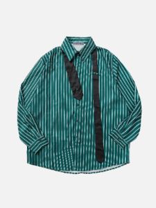 Aelfric Eden Tie Striped Long Sleeve Shirt sold by Aelfric Eden
