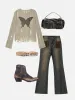 Aelfric Eden Embroidery Butterfly Cut-Out Sweater sold by Aelfric Eden