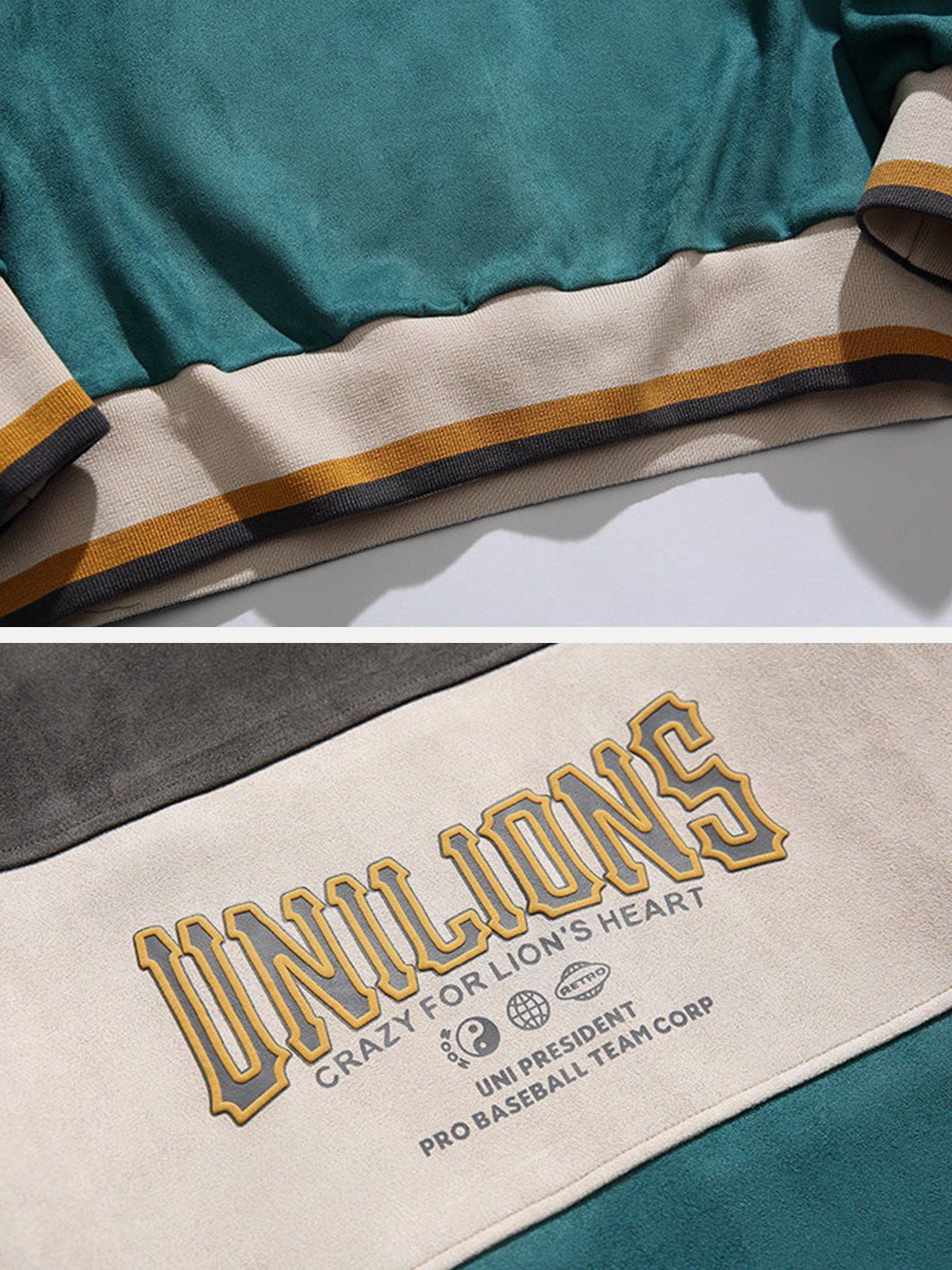 Aelfric Eden Patchwork Stripe Sleeve Sweatshirt sold by Aelfric Eden product image thumbnail 4