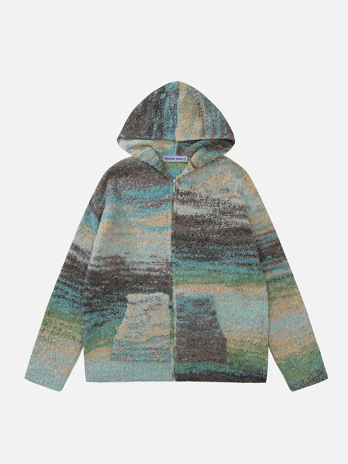 Aelfric Eden Color Blocking Stripe Wool Zip Up Hoodie sold by Aelfric Eden product image thumbnail 2