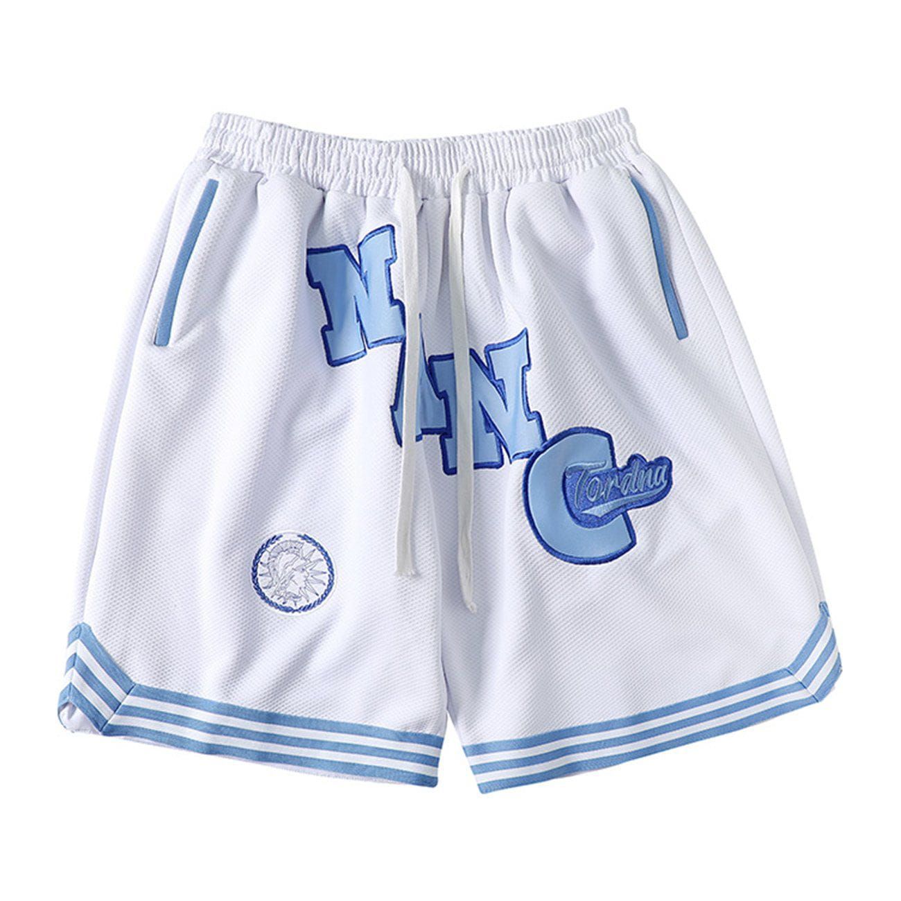 Aelfric Eden Embroidered Letters Striped Drawstring Shorts sold by Aelfric Eden product image thumbnail 5