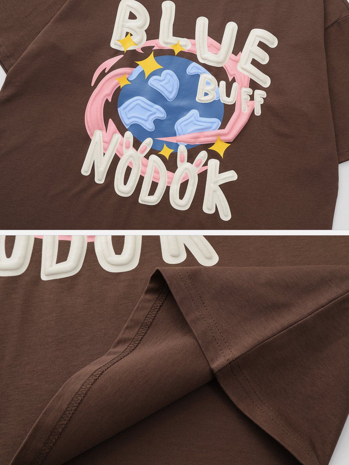 Aelfric Eden Earth Letter Foam Printing Tee sold by Aelfric Eden product image thumbnail 4