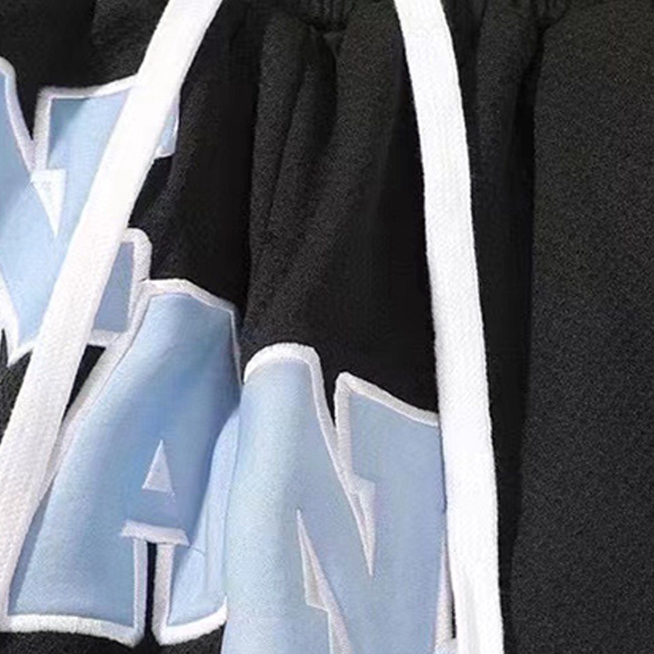 Aelfric Eden Embroidered Letters Striped Drawstring Shorts sold by Aelfric Eden product image thumbnail 7