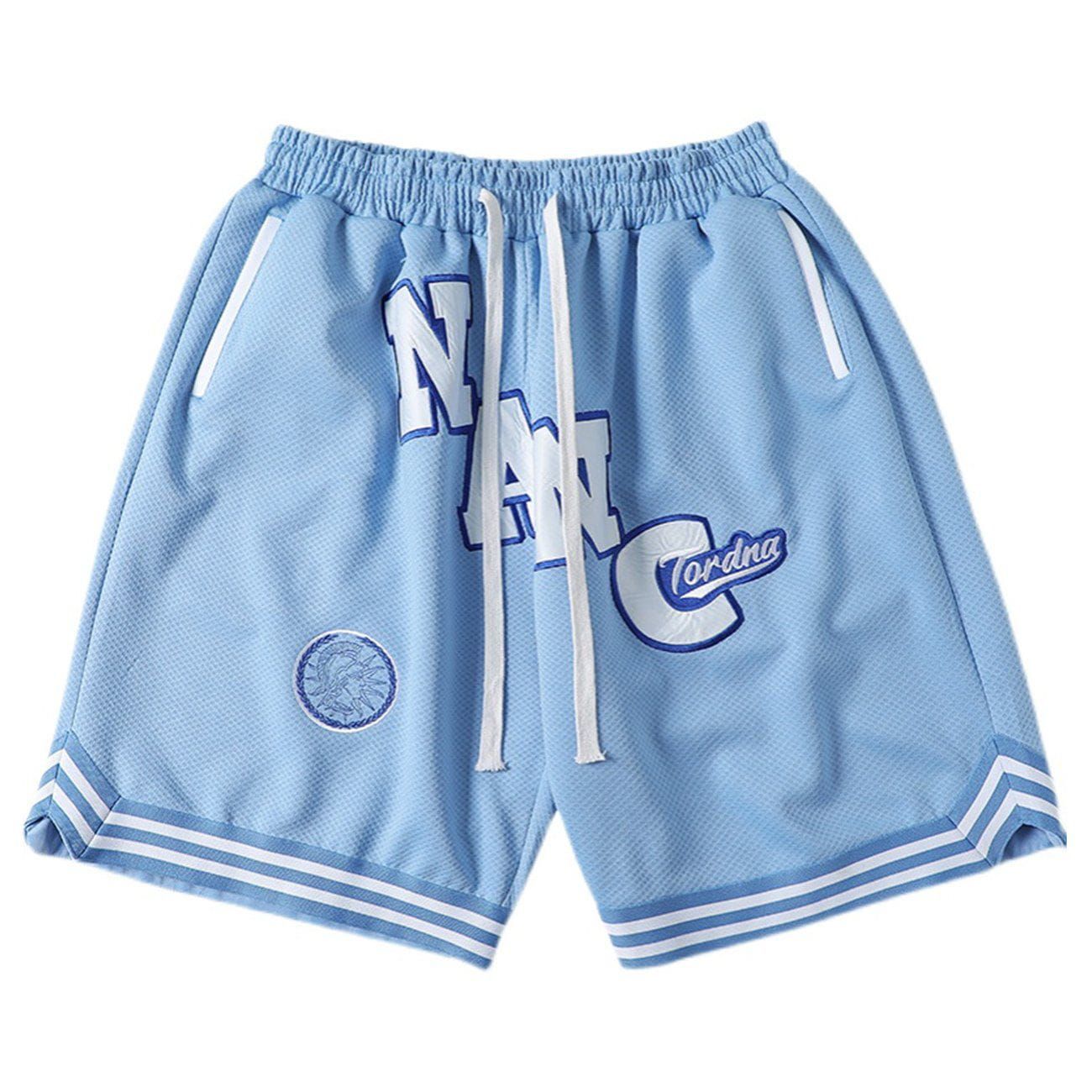Aelfric Eden Embroidered Letters Striped Drawstring Shorts sold by Aelfric Eden product image thumbnail 4