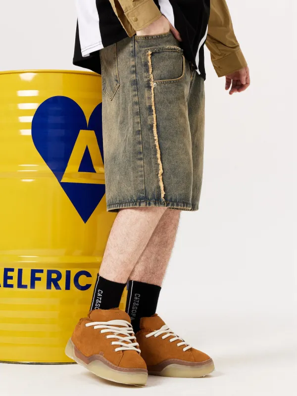 Aelfric Eden Fringe Pocket Patchwork Jorts sold by Aelfric Eden