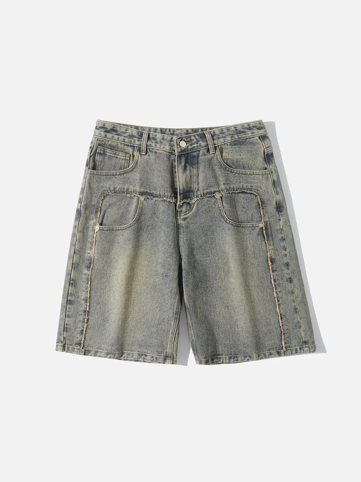 Aelfric Eden Fringe Pocket Patchwork Jorts sold by Aelfric Eden product image thumbnail 2