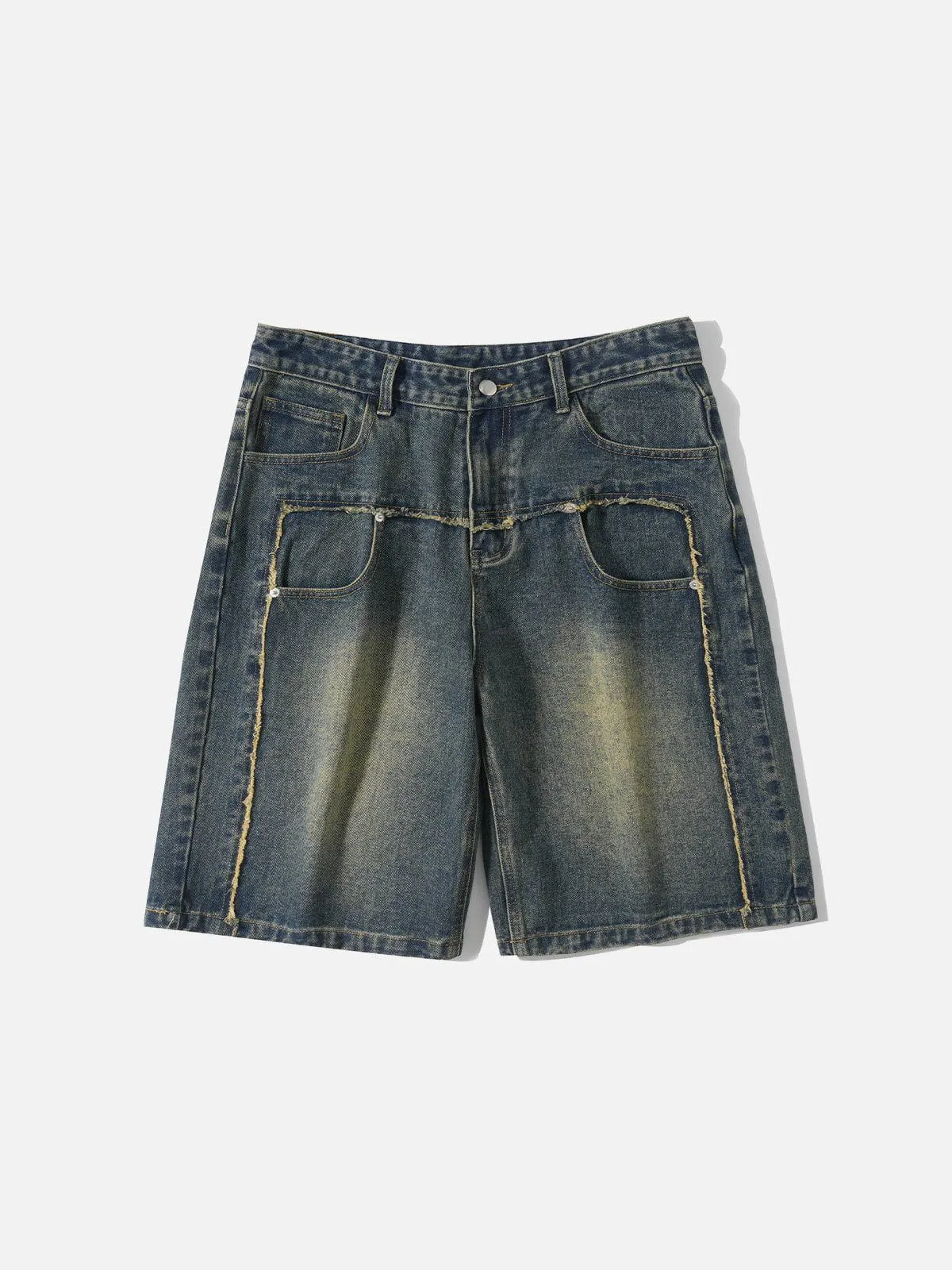 Aelfric Eden Fringe Pocket Patchwork Jorts sold by Aelfric Eden product image thumbnail 3