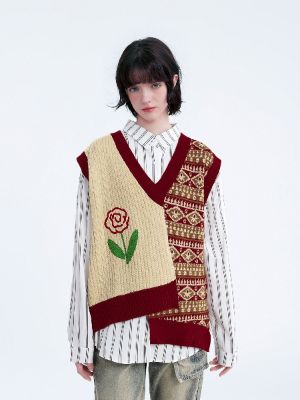 Aelfric Eden Asymmetrical Patchwork Sweater Vest sold by Aelfric Eden