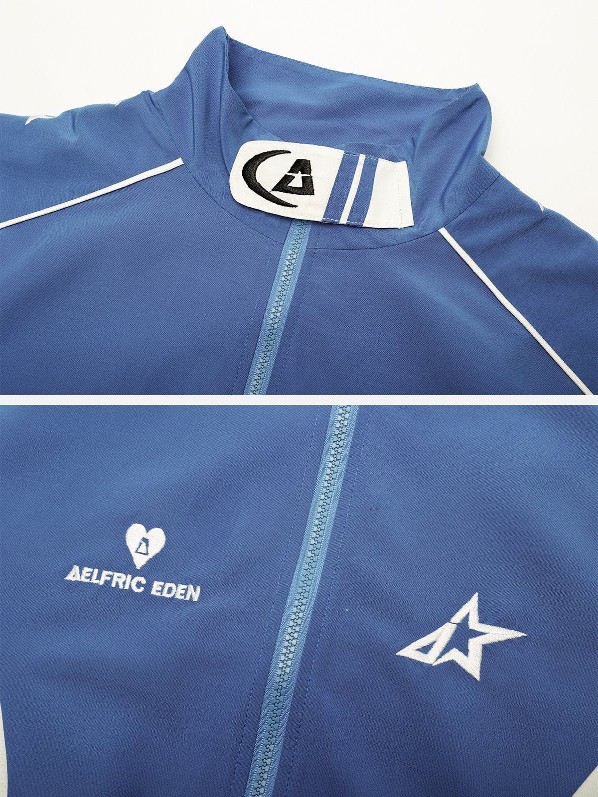 Aelfric Eden Patchwork Stand Collar Racing Jacket sold by Aelfric Eden product image thumbnail 3