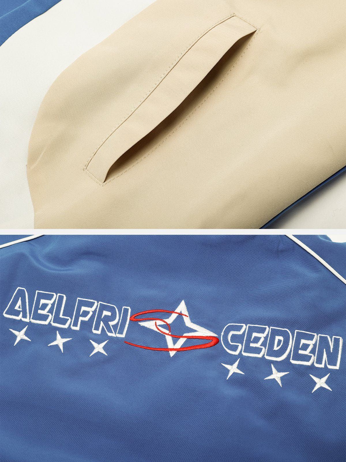 Aelfric Eden Patchwork Stand Collar Racing Jacket sold by Aelfric Eden product image thumbnail 4