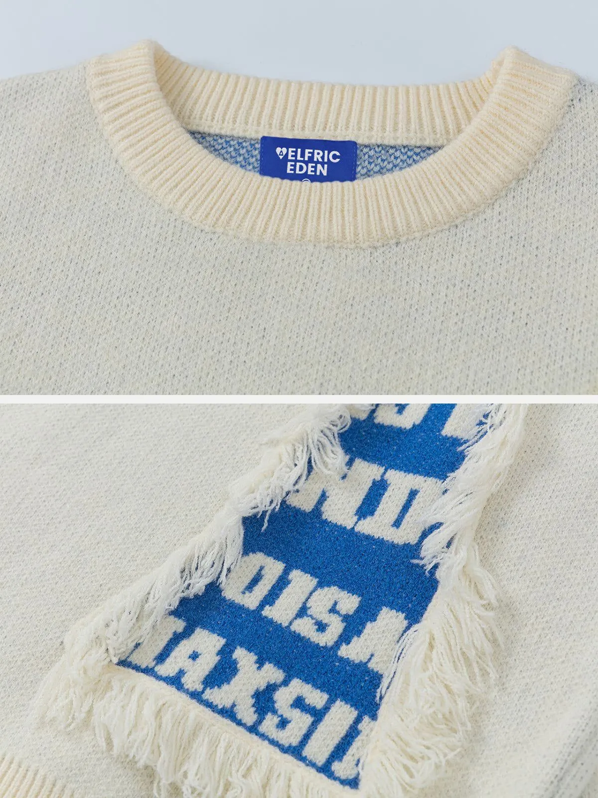 Aelfric Eden Fringe Letter Jacquard Sweater sold by Aelfric Eden product image thumbnail 4