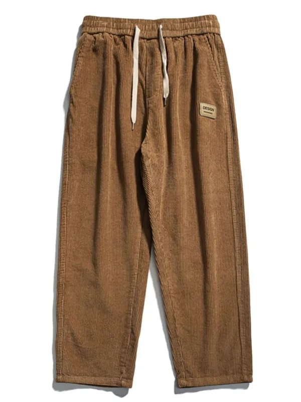 Vintage Pure Straight-leg Corduroy Sweatpants sold by Aelfric Eden