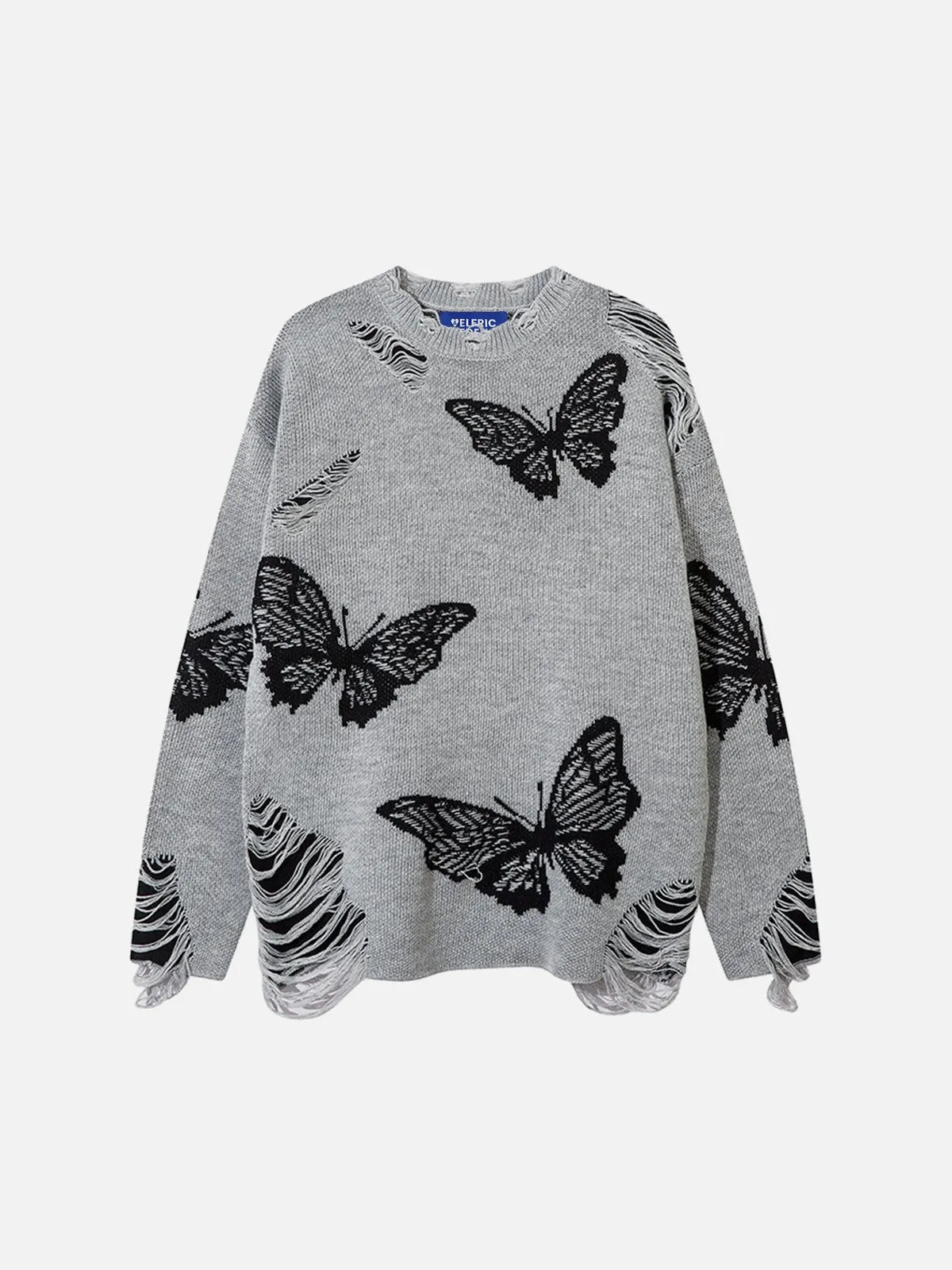 Aelfric Eden Butterfly Jacquard Distressed Sweater sold by Aelfric Eden product image thumbnail 3