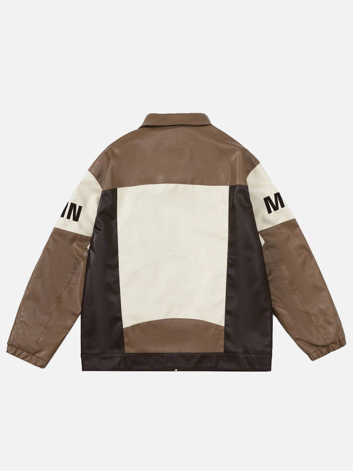 Aelfric Eden Patchwork Embroidery Leather Jacket sold by Aelfric Eden product image thumbnail 2