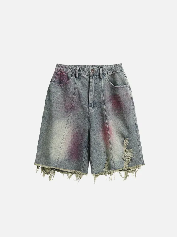Aelfric Eden Graffiti Distressed Tassel Jorts sold by Aelfric Eden
