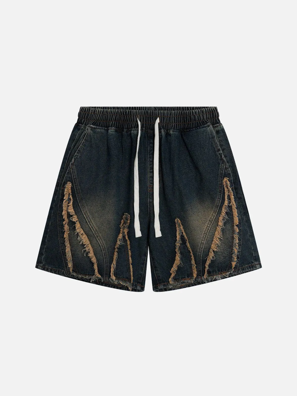 Aelfric Eden Fringe Patchwork Washed Jorts sold by Aelfric Eden