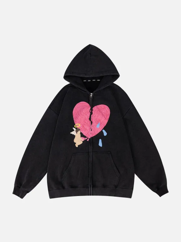 Aelfric Eden "Cupid pls Fix Me" Zip Up Hoodie sold by Aelfric Eden