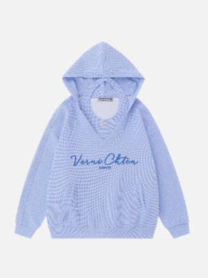 Letter Embroidery Hoodie Suit sold by Aelfric Eden