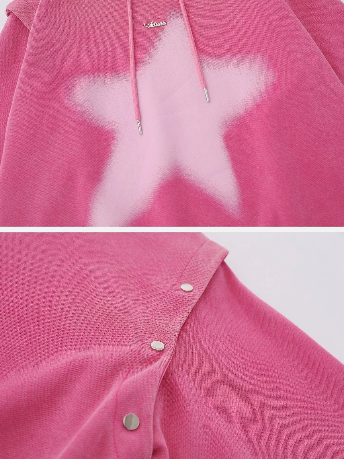 Aelfric Eden Detachable Sleeve Star Washed Hoodie sold by Aelfric Eden product image thumbnail 5