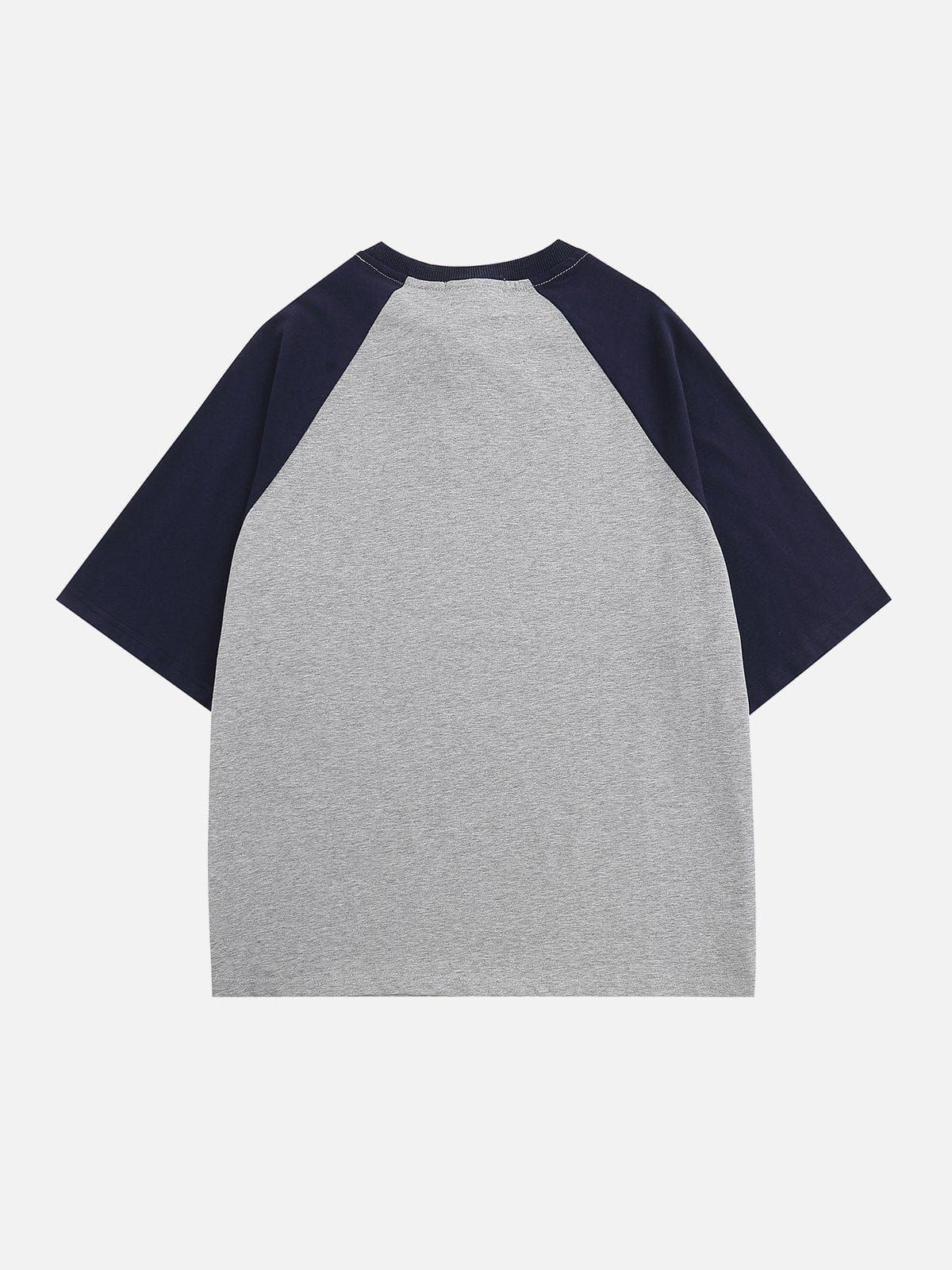 Color Block Raglan Letter Print Tee sold by Aelfric Eden product image thumbnail 3