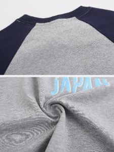 Color Block Raglan Letter Print Tee sold by Aelfric Eden