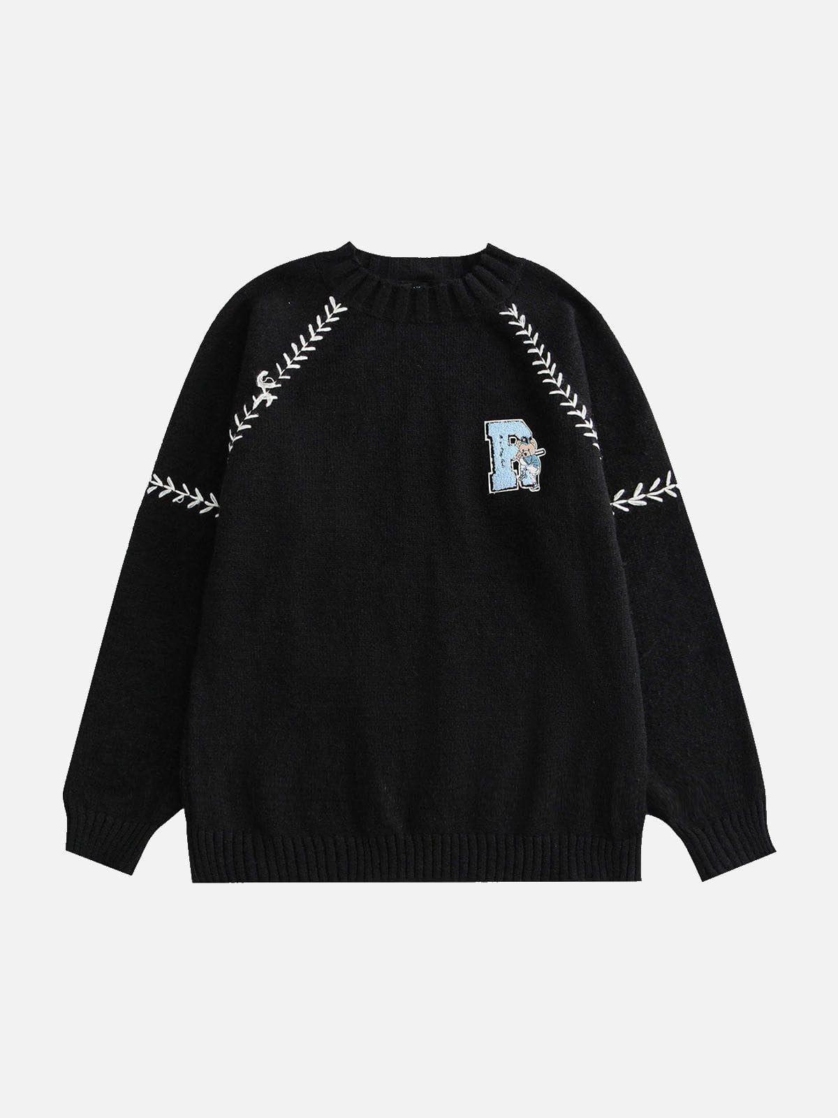 Aelfric Eden Embroidery Bear Knit Sweater sold by Aelfric Eden product image thumbnail 3