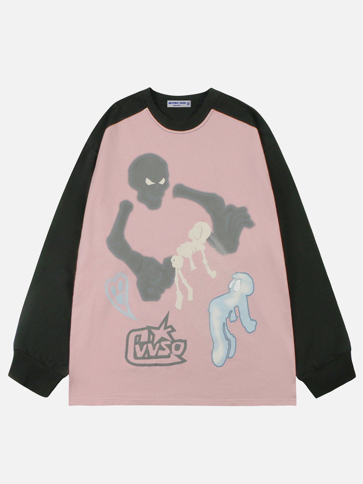 Aelfric Eden Funny Foam Printing Skull Sweatshirt sold by Aelfric Eden product image thumbnail 3