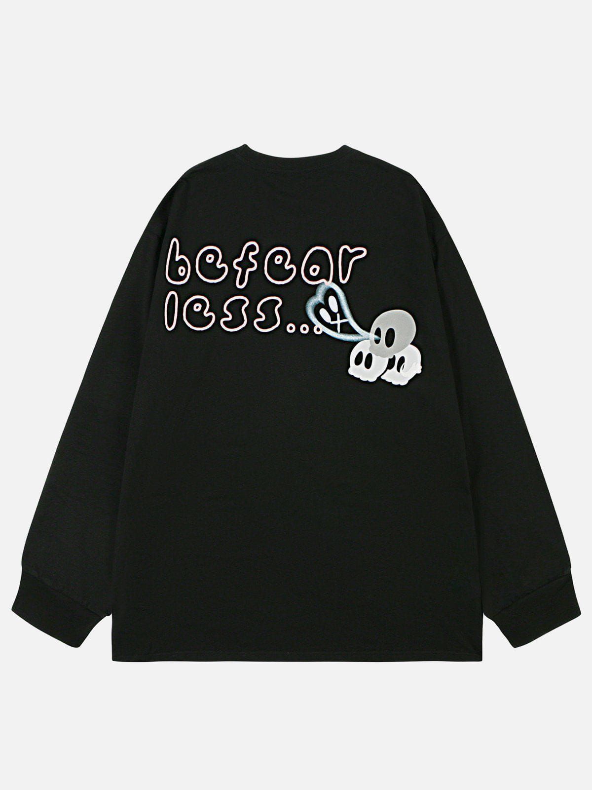 Aelfric Eden Funny Foam Printing Skull Sweatshirt sold by Aelfric Eden product image thumbnail 4