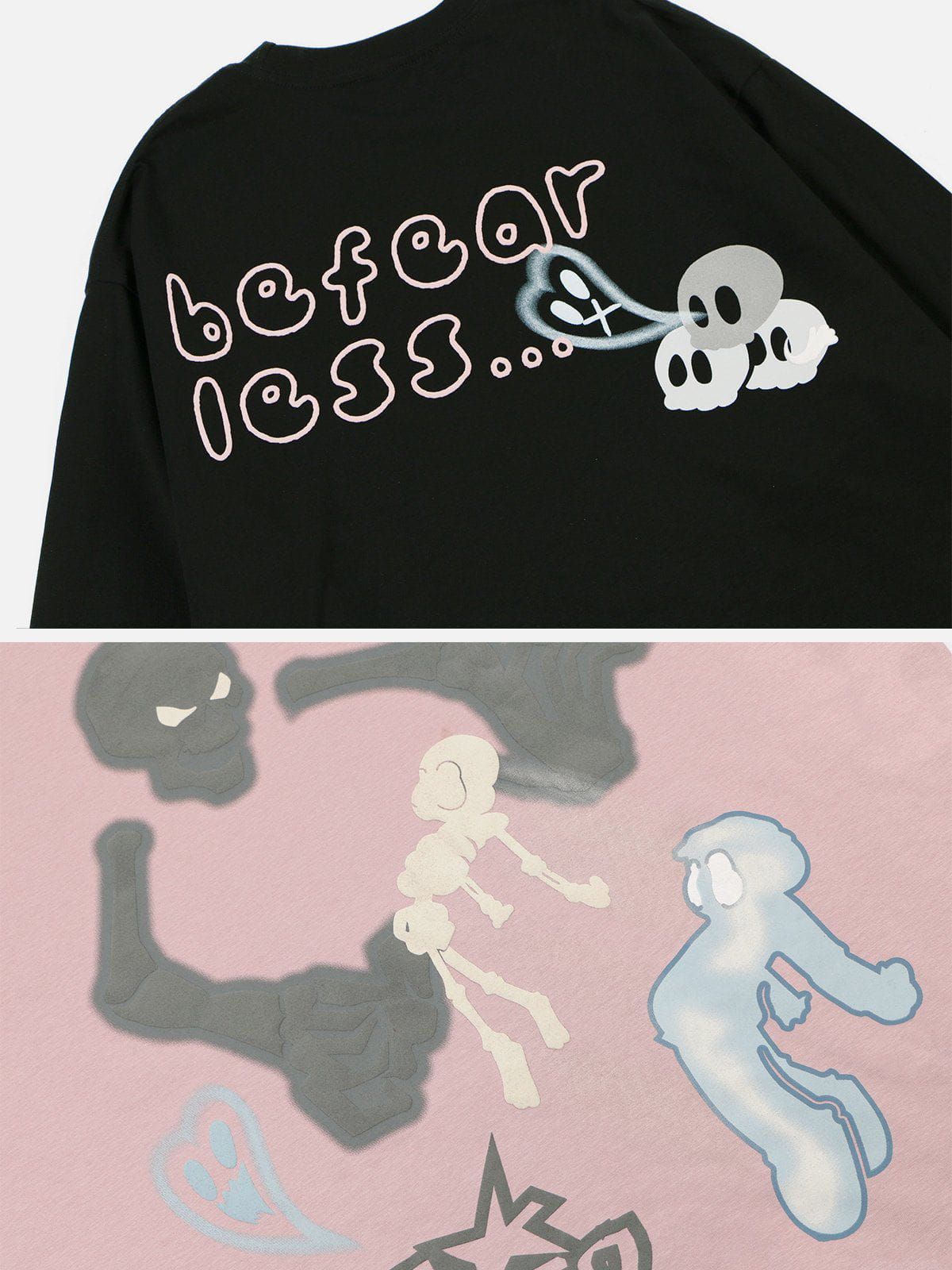 Aelfric Eden Funny Foam Printing Skull Sweatshirt sold by Aelfric Eden product image thumbnail 5