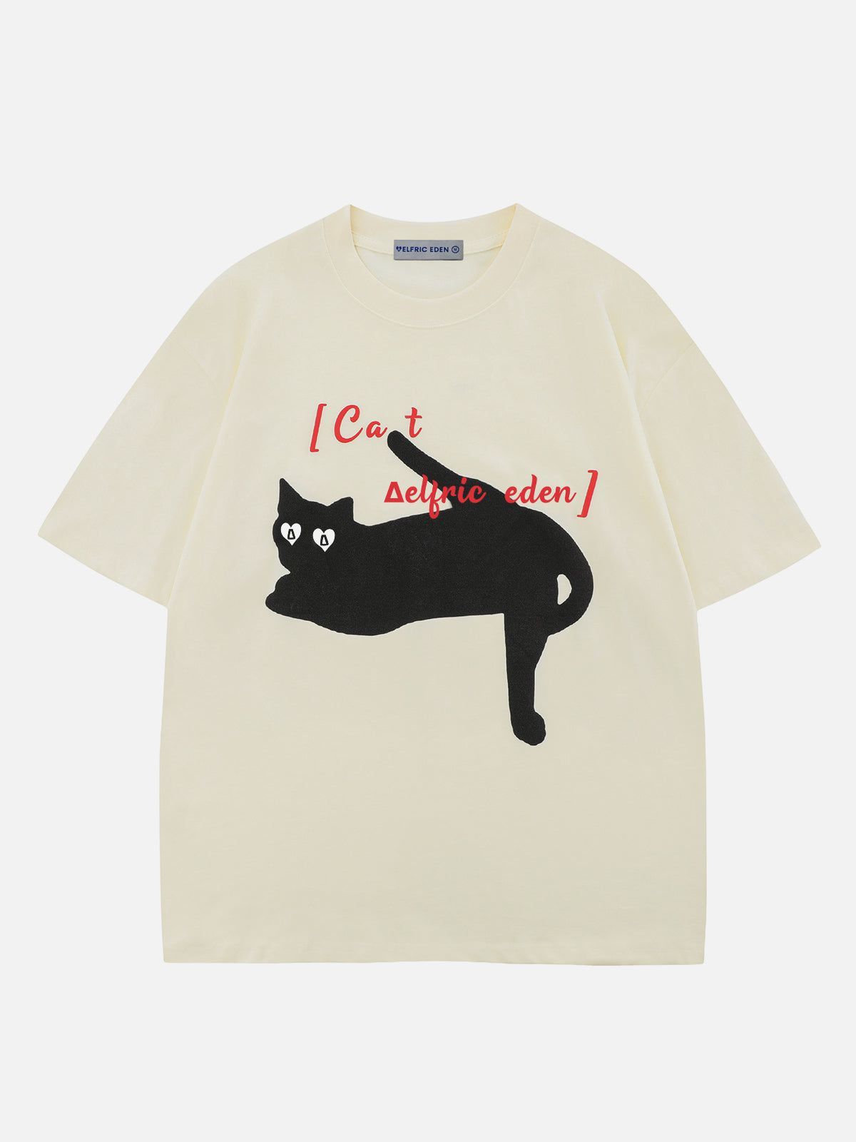 Aelfric Eden Black Cat Print Tee sold by Aelfric Eden