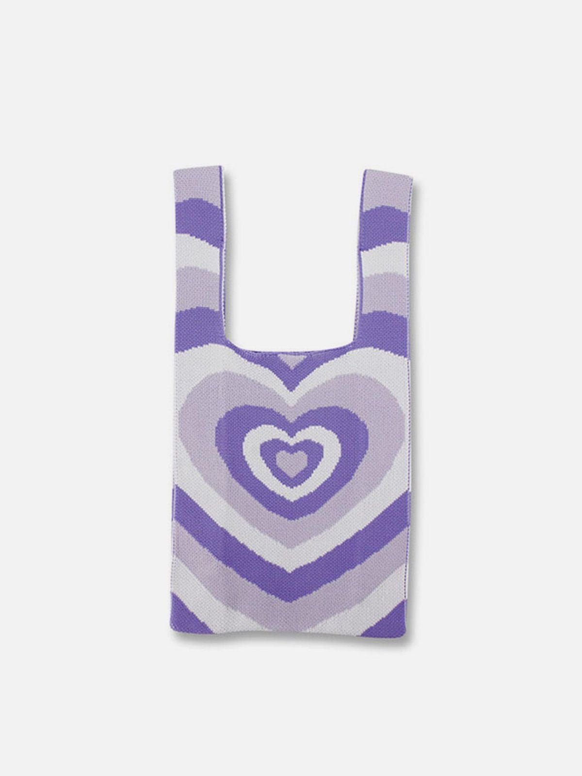 Heart Patchwork Knit Bag sold by Aelfric Eden product image thumbnail 2