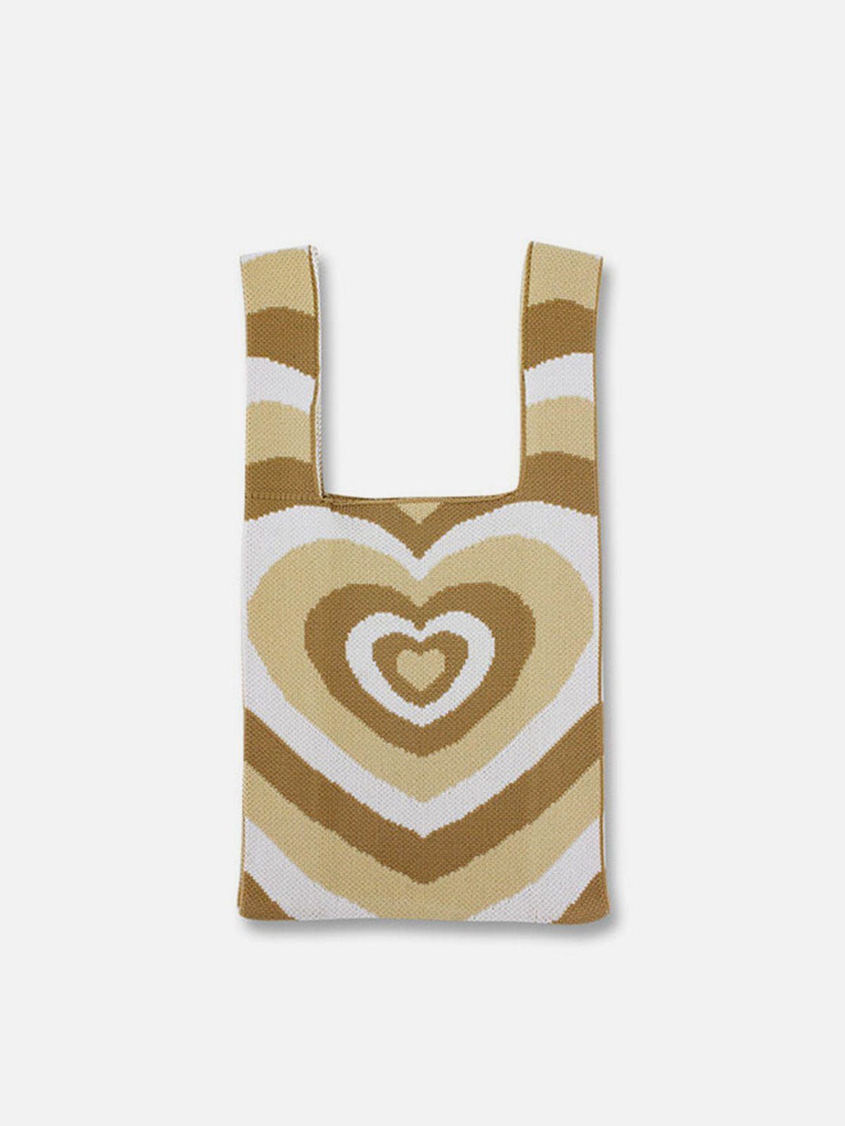 Heart Patchwork Knit Bag sold by Aelfric Eden product image thumbnail 3