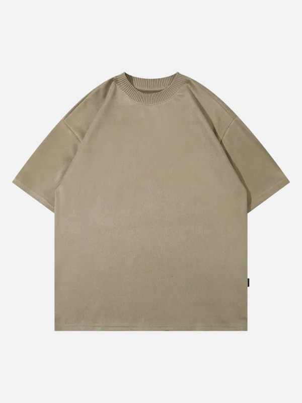 Aelfric Eden Solid Basic Essential Suede Tee sold by Aelfric Eden