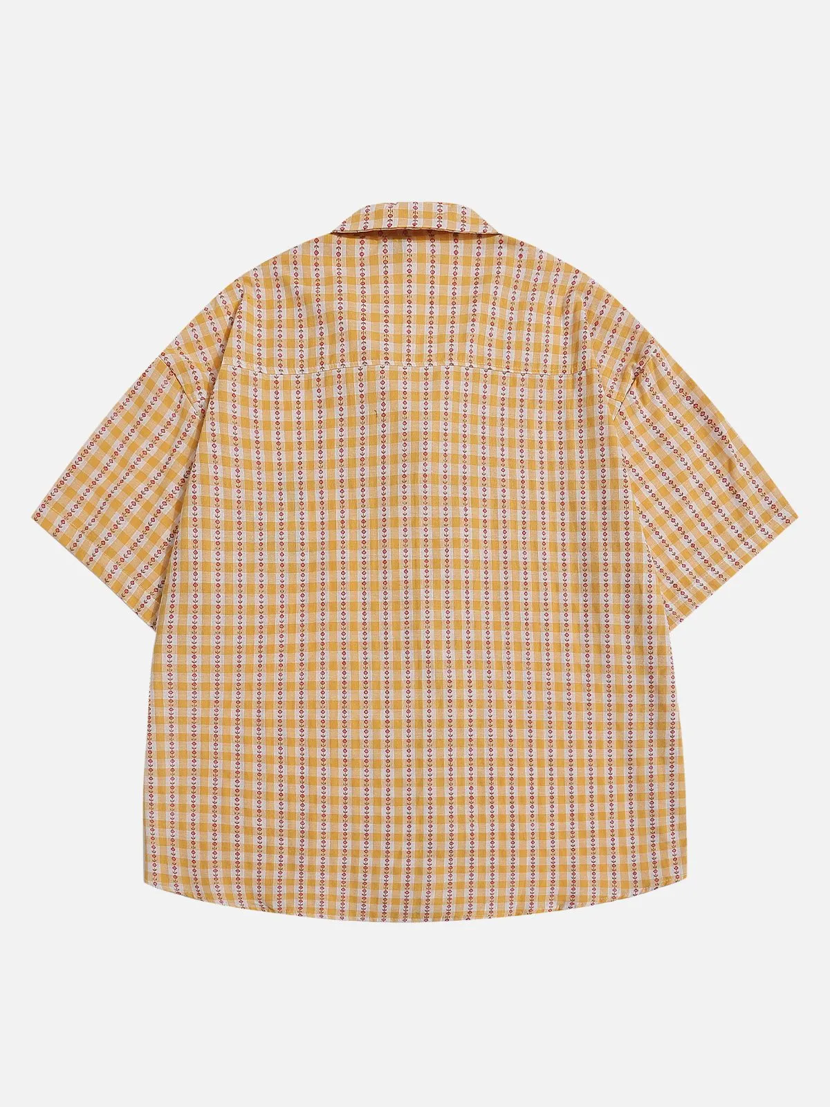 Aelfric Eden Flower Plaid Short Sleeve Shirt sold by Aelfric Eden product image thumbnail 4