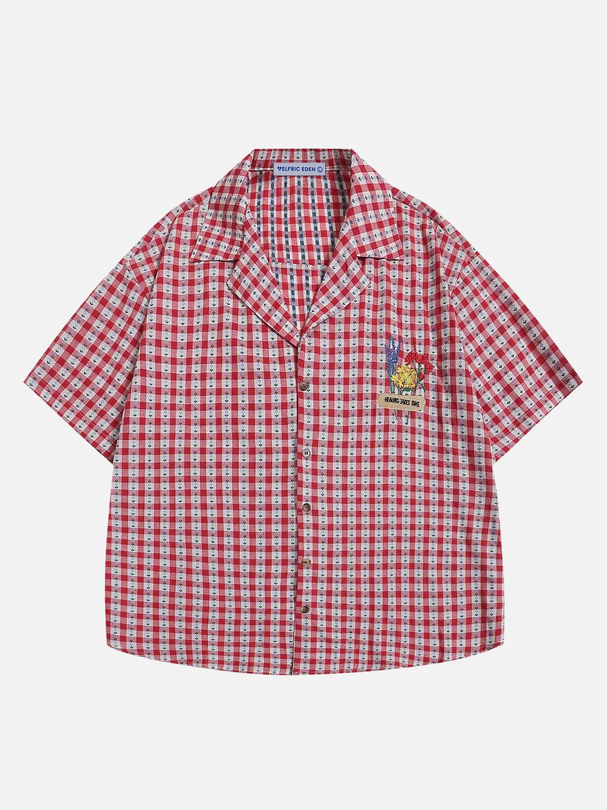 Aelfric Eden Flower Plaid Short Sleeve Shirt sold by Aelfric Eden