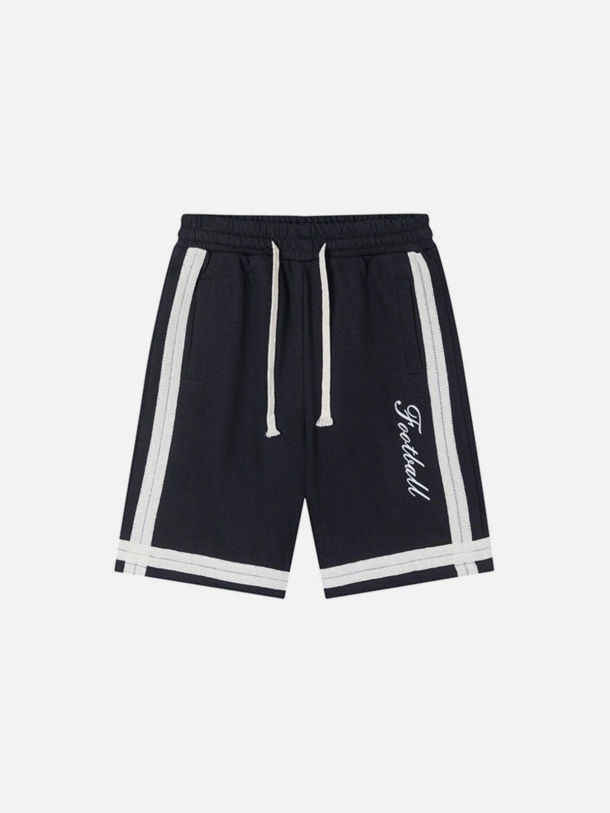 Side Stripe Football Print Shorts sold by Aelfric Eden