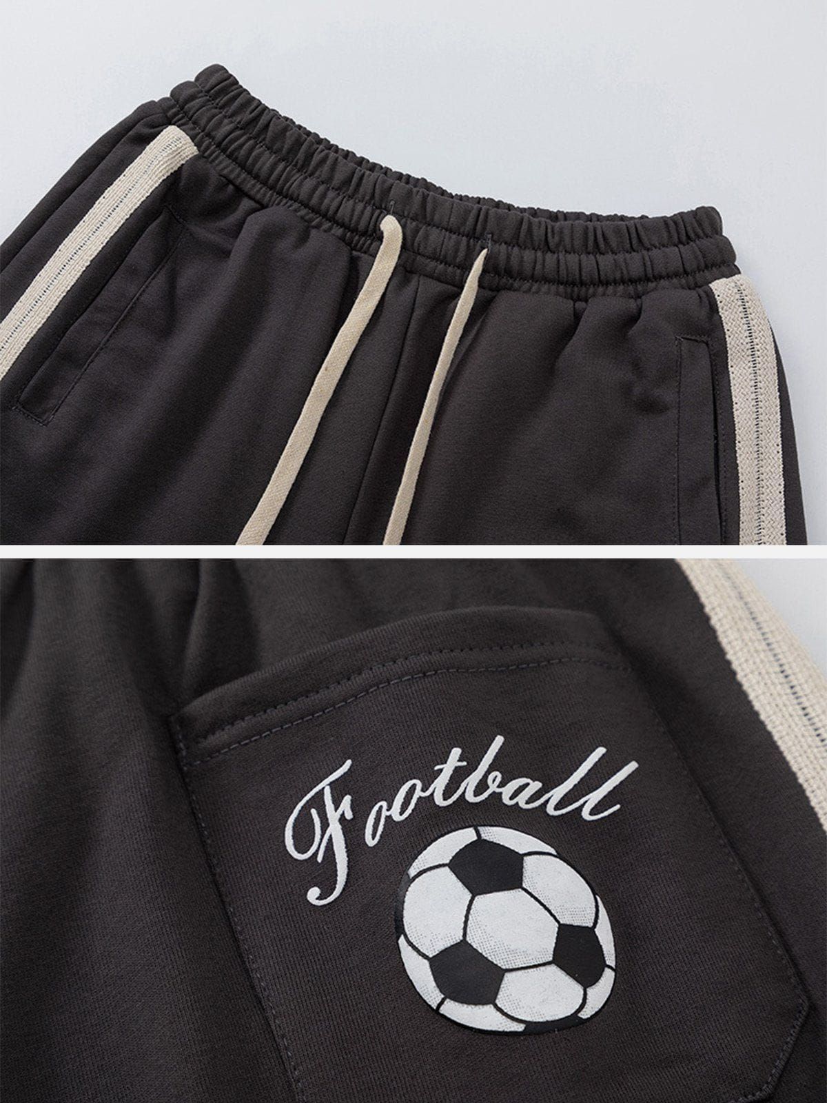 Side Stripe Football Print Shorts sold by Aelfric Eden product image thumbnail 5