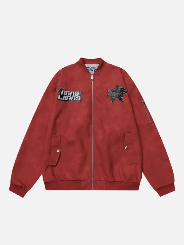 Aelfric Eden Star Letter Embroidery Jacket sold by Aelfric Eden