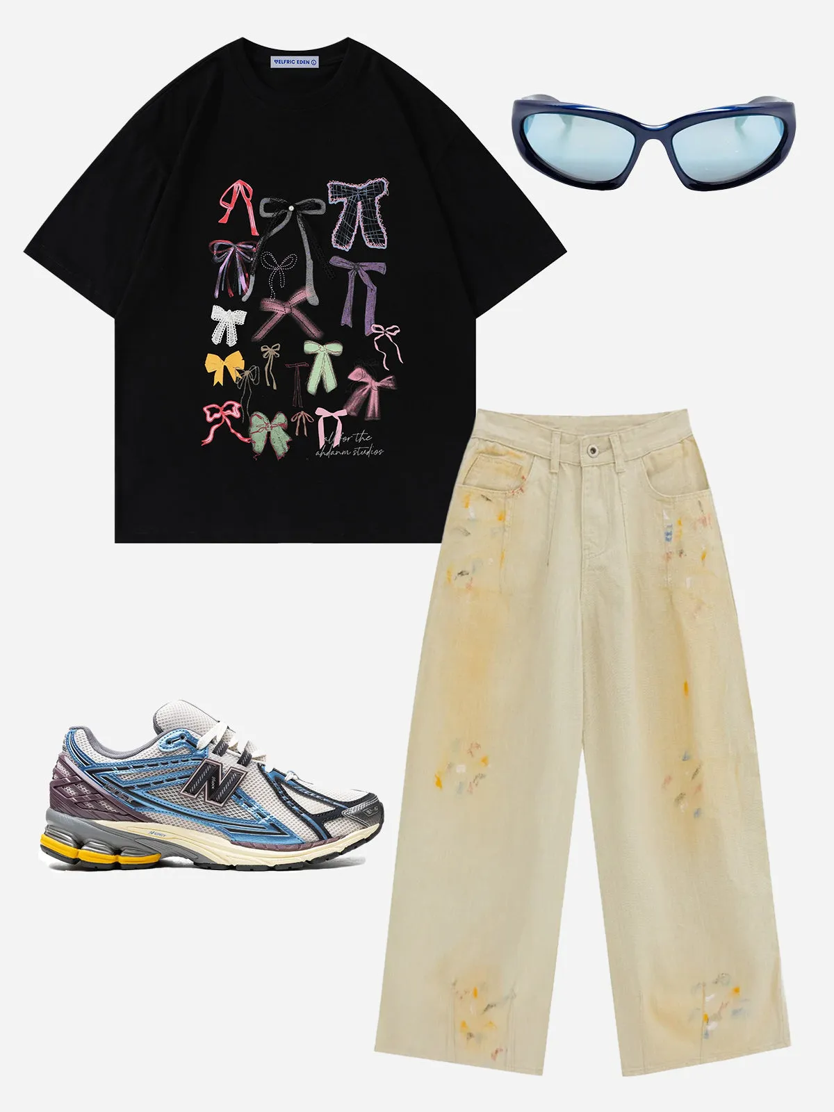 Aelfric Eden Graffiti Print Washed Jeans sold by Aelfric Eden product image thumbnail 2