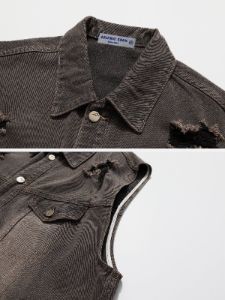 Aelfric Eden Washed Distressed Vest sold by Aelfric Eden