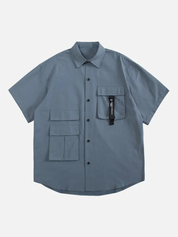 Aelfric Eden Asymmetric Stereo Pocket Short Sleeve Shirt sold by Aelfric Eden