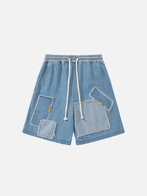Aelfric Eden Fringe Patchwork Jorts sold by Aelfric Eden