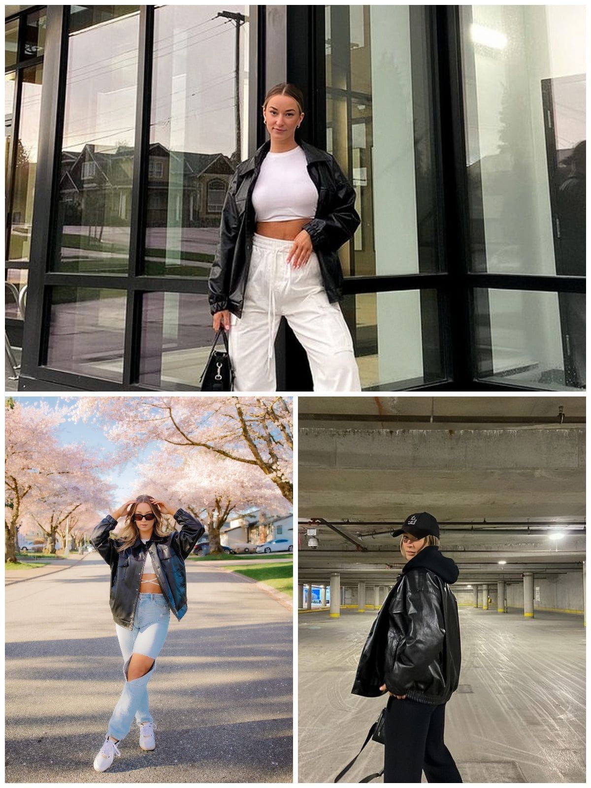 Aelfric Eden Solid Color Lapel PU Jacket sold by Aelfric Eden product image thumbnail 3