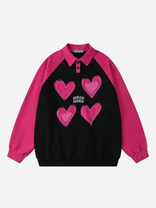 Aelfric Eden Applique Heart Elements Sweatshirt sold by Aelfric Eden