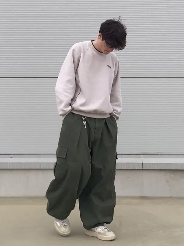 【Aelfric Eden】Baseball Chain Super Baggy Barrel Pants Aelfric Eden Baseball Chain Super Baggy Pants – Aelfric eden