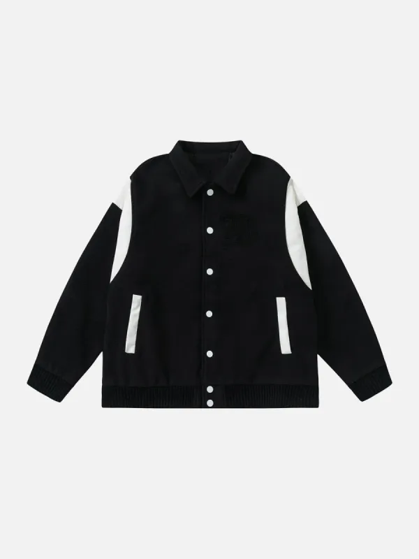Aelfric Eden Flocking Letters Tweed Varsity Jacket sold by Aelfric Eden